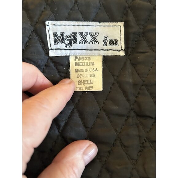 Vtg Waistcoat Quilted Vest Flannel Denim Men's Medium Hipster Daily 100% Cotton - Picture 9 of 15